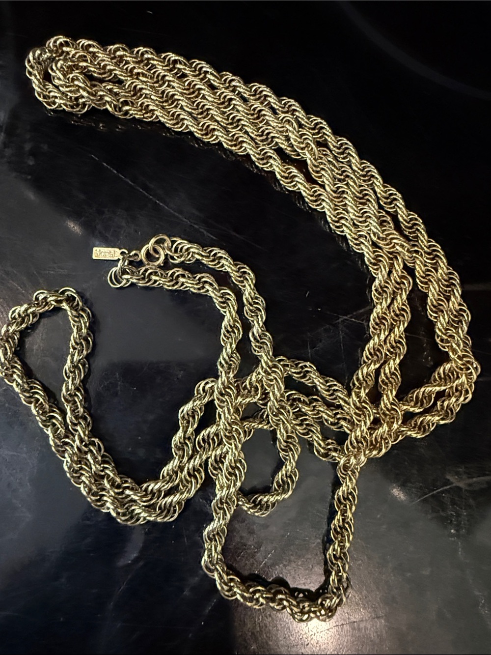 Monet Gold Rope Chain Necklace - Picture 2 of 3